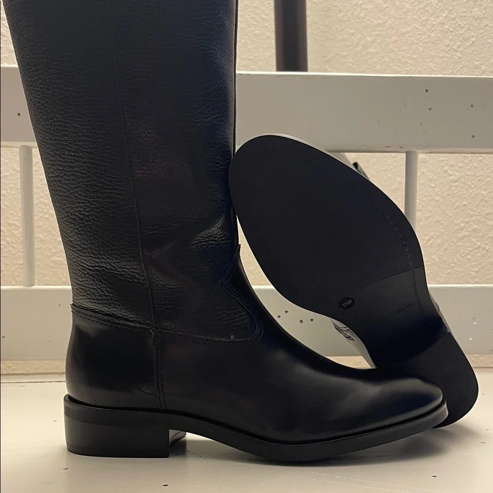 Vince Camuto Sleek Black Selpisa Leather Boots